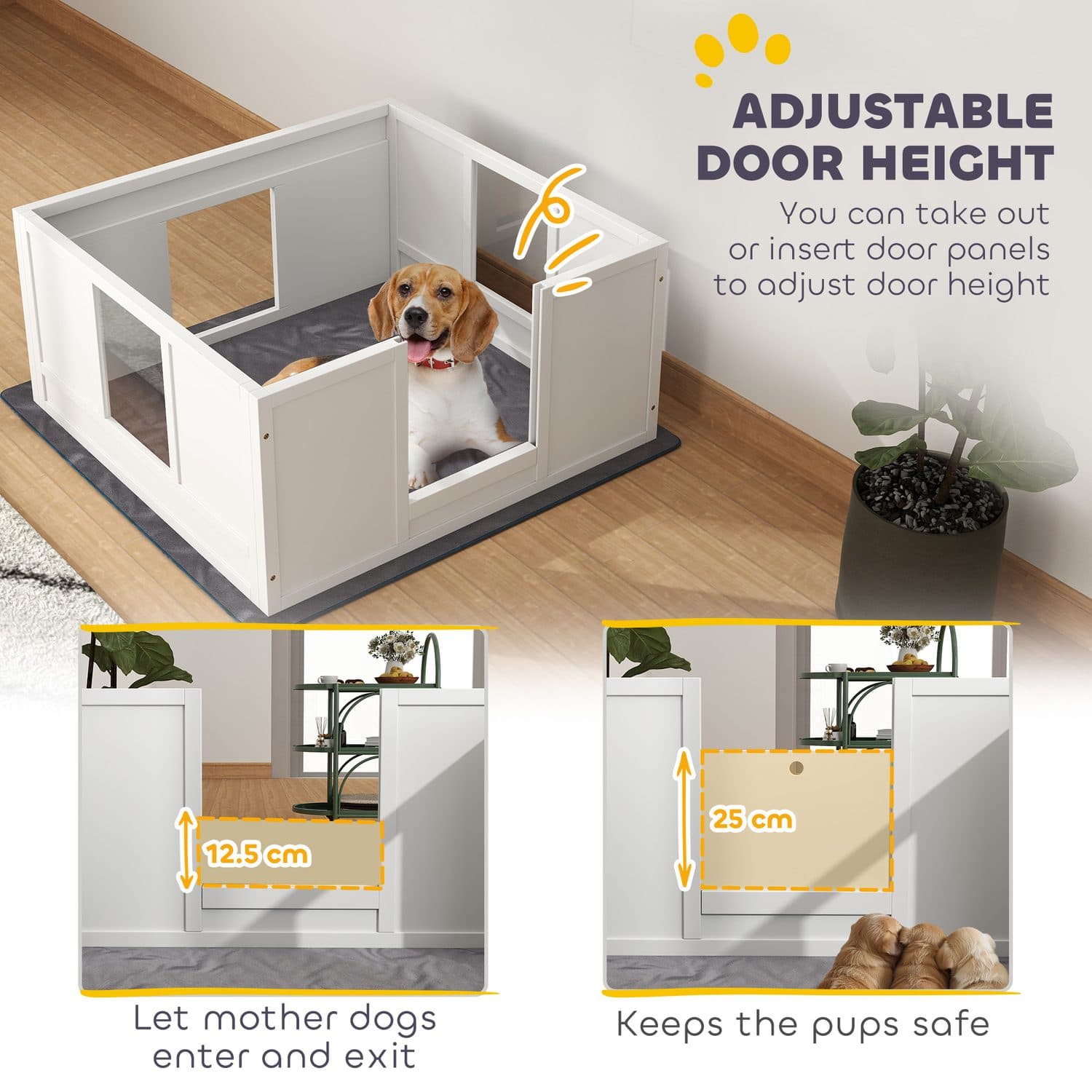 Whelping Box with Pad for Medium Dogs - image 1