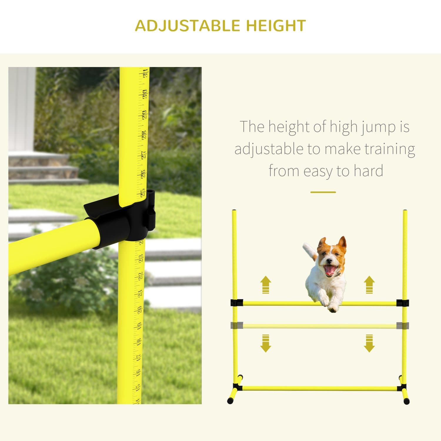 PawHut Portable Dog Agility Jumps with Adjustable Height - image 1