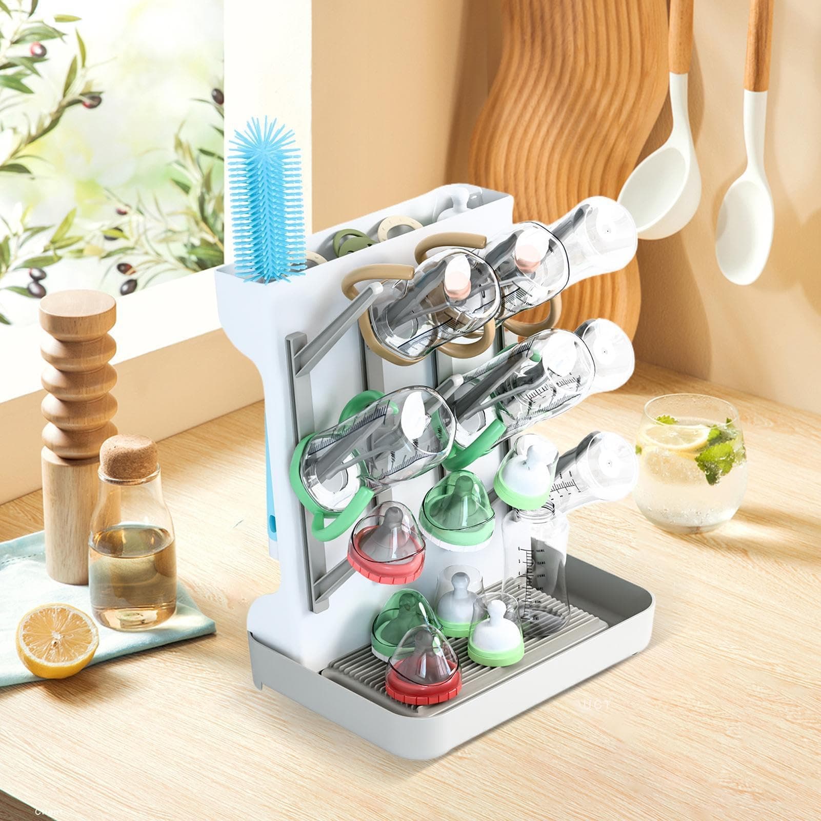 Countertop Vertical Drying Rack for Bottles and Glasses - image 3