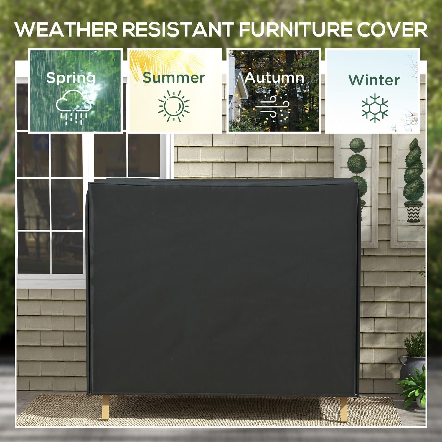 Black Swing Chair Cover for Three-Seater Frames - image 5