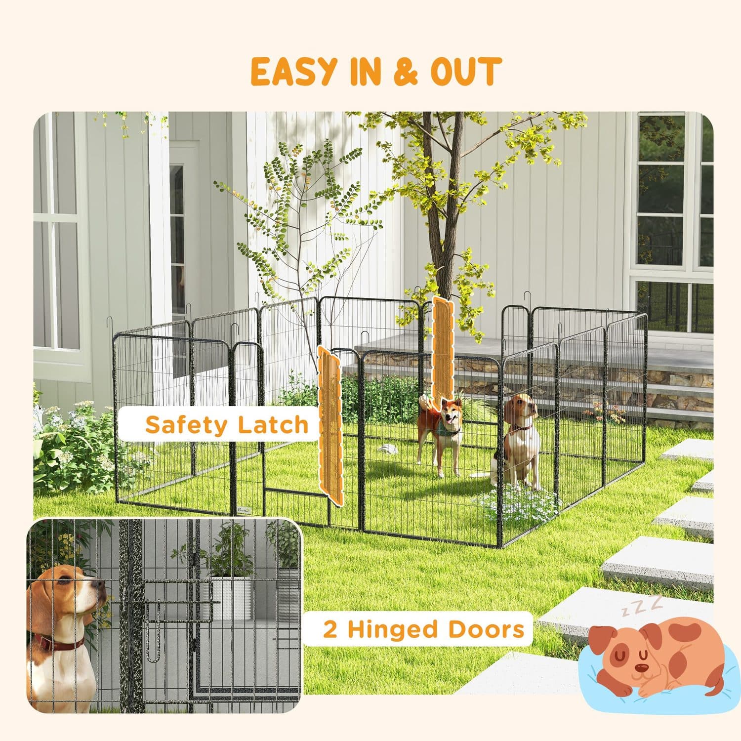 PawHut 12 Panel Heavy Duty Puppy Playpen - image 2
