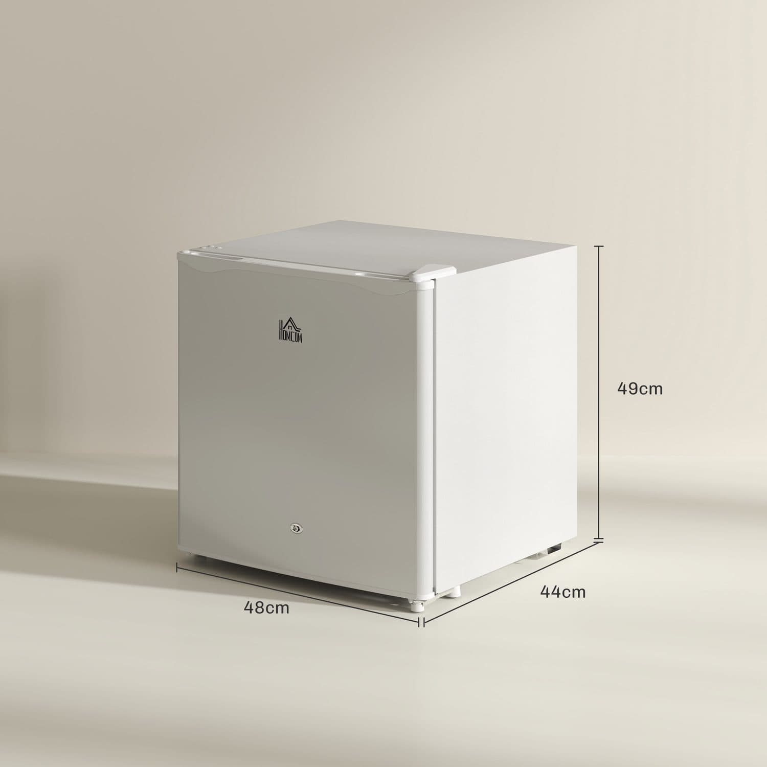 Cream White 46L Lockable Countertop Fridge - image 2