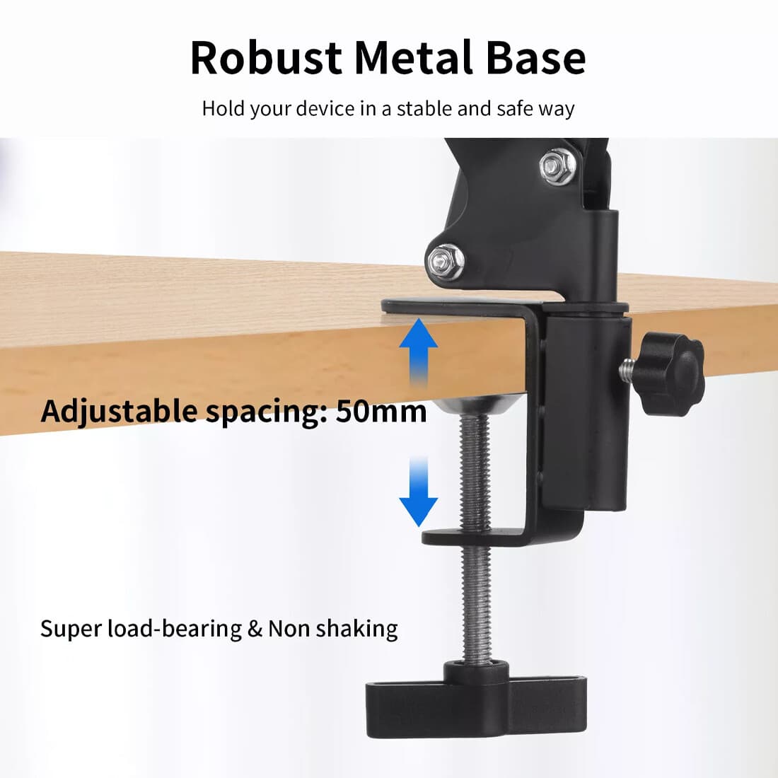 Articulating Long Arm Tablet Stand With Desk Clamp Mount - image 7