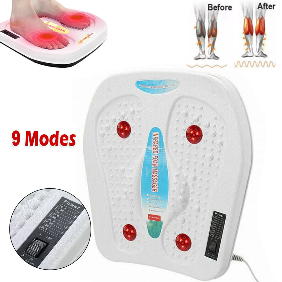 9-Mode Heated Vibration Massager for Feet and Legs - image 4