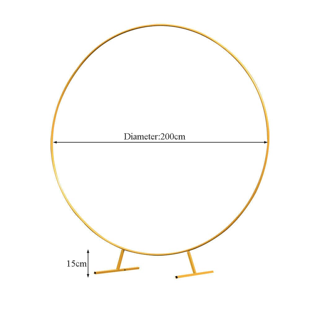 2m Gold Round Balloon Arch Backdrop Stand - image 2