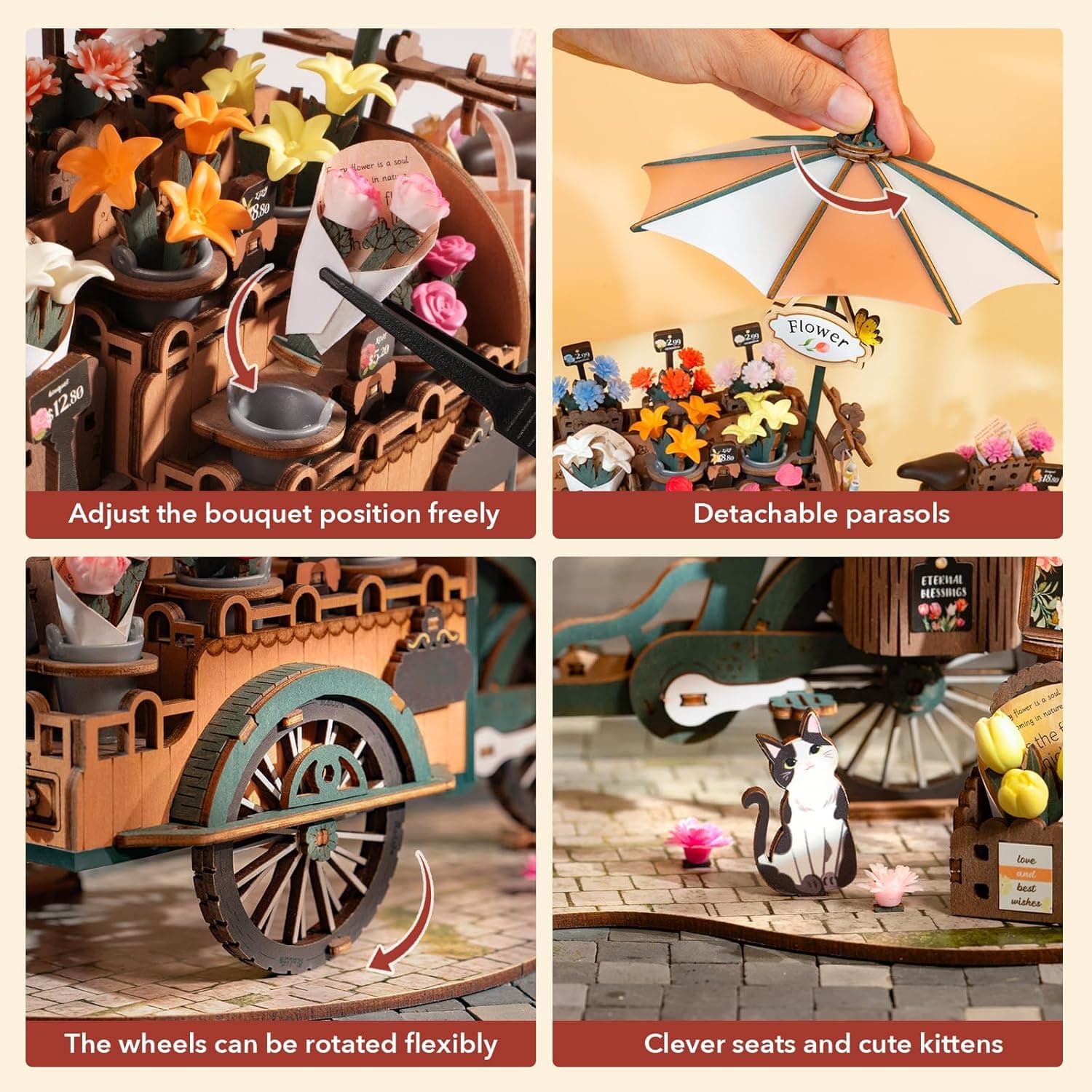 Romantic Flower Cart Model - image 3