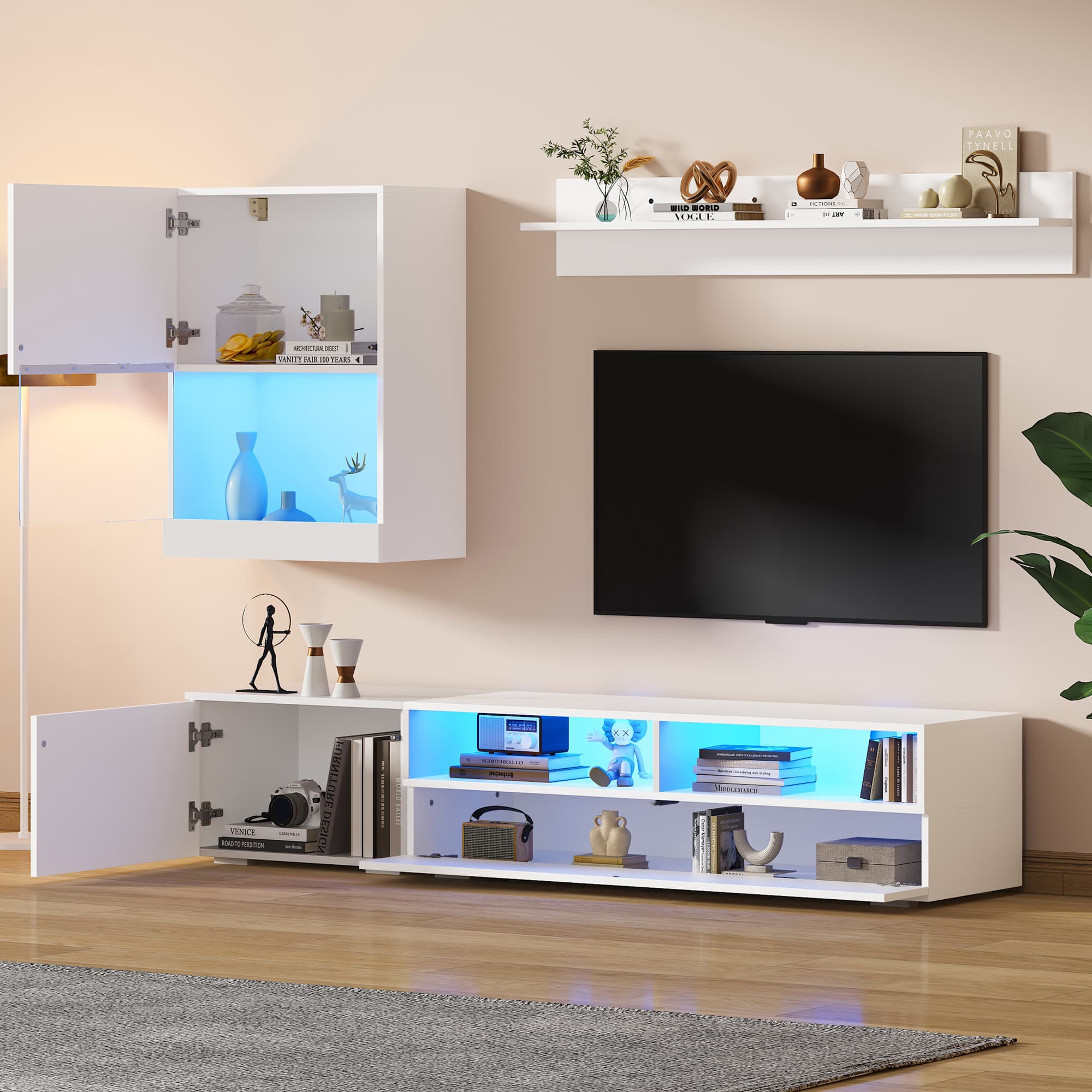 High Gloss TV Wall Unit - image 5