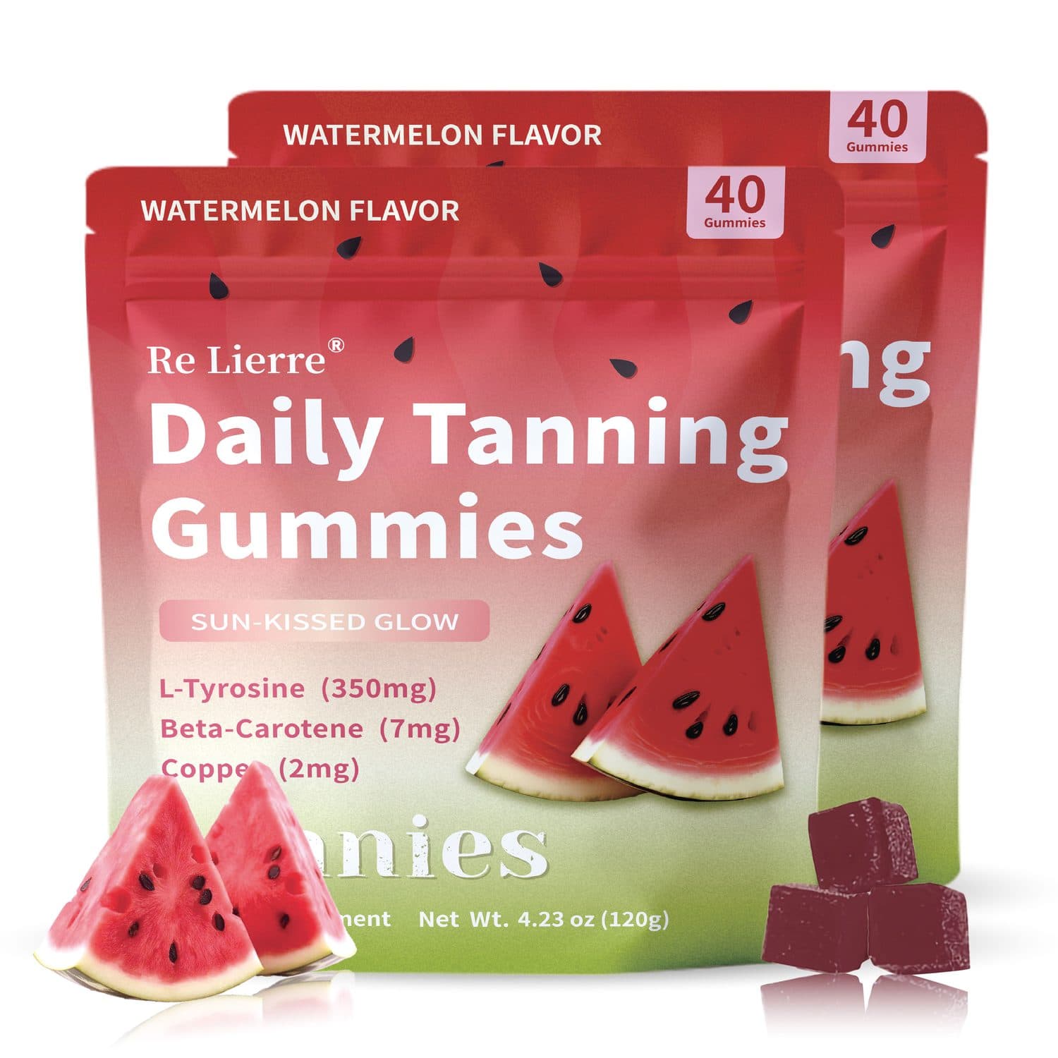 Re Lierre Daily Tanning Gummies, Watermelon - image 3