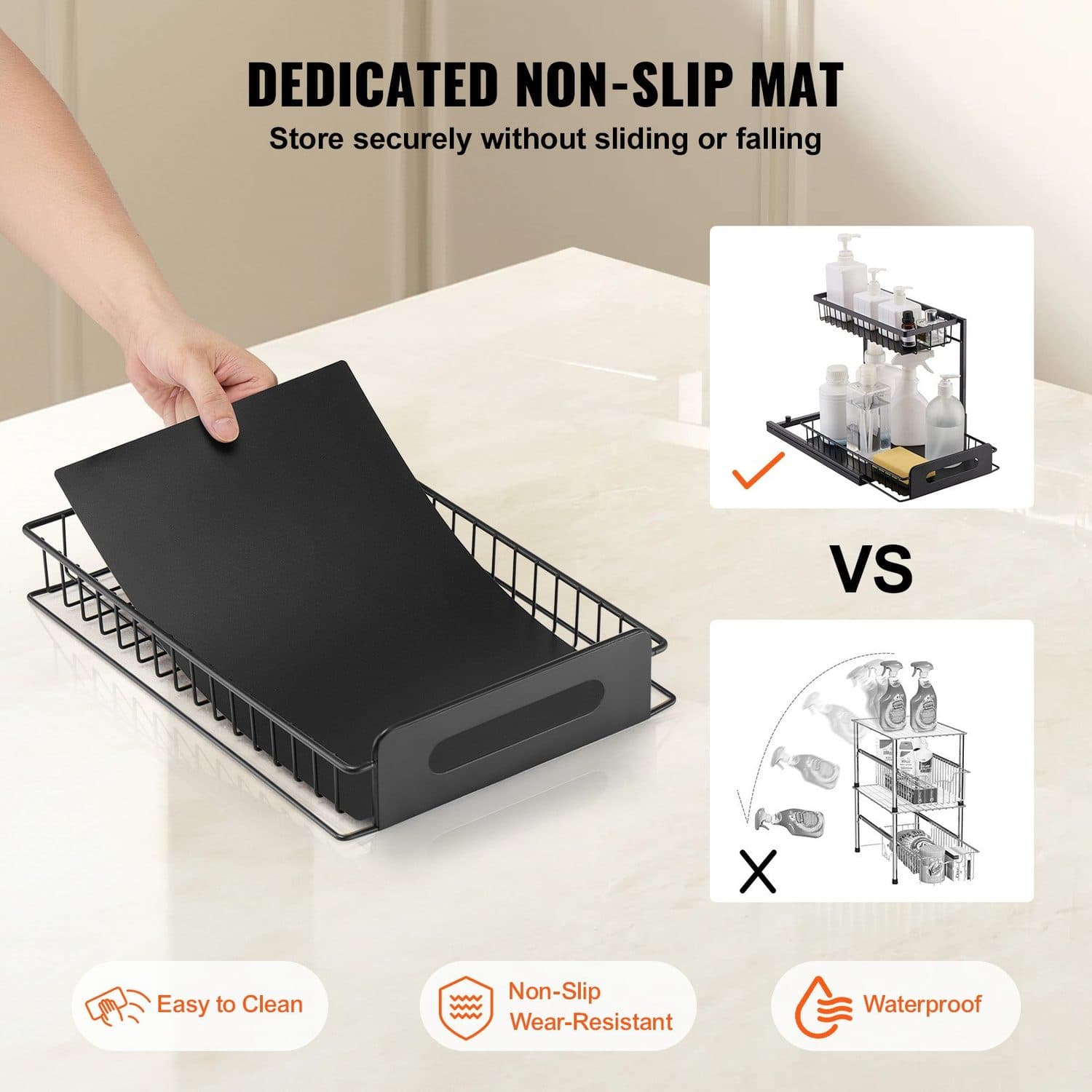 2-Tier Pull Out Organiser for Under Sink & Cabinet Storage - image 1