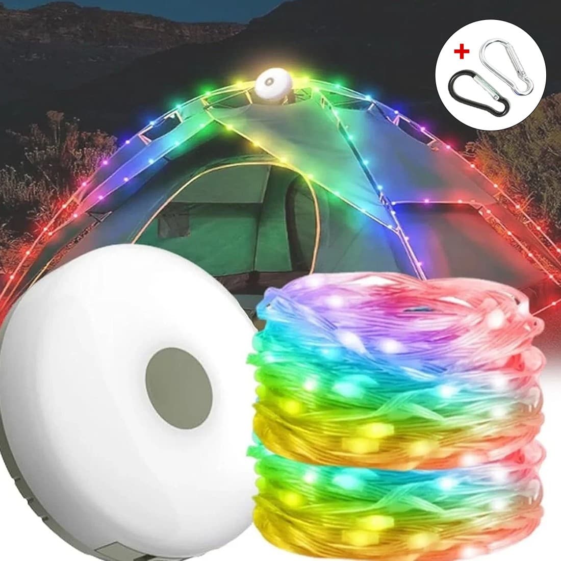 2 Pack Portable Camping String Lights - image 5