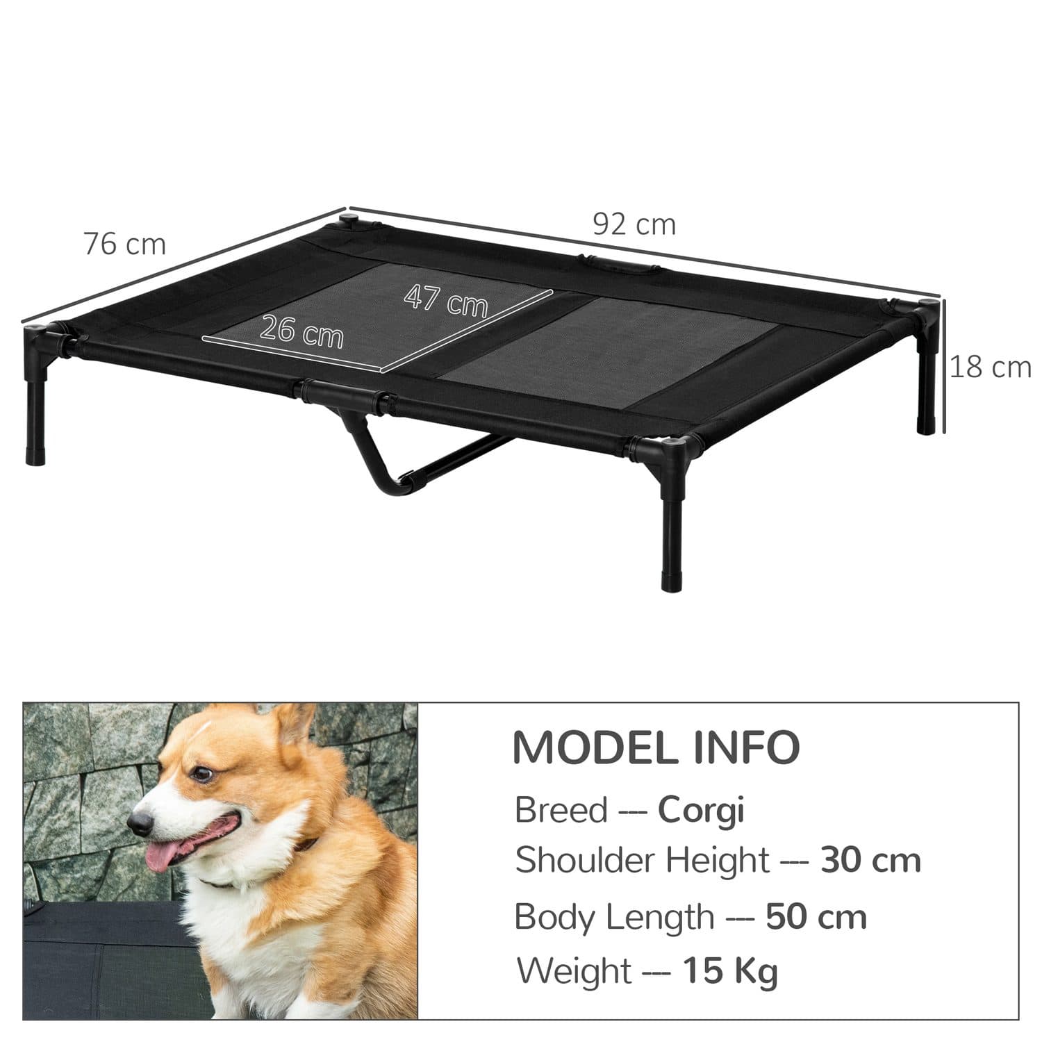Large Raised Pet Bed for Camping, Travel & Everyday Use - image 3