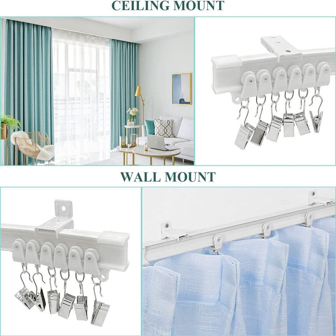 Hang Curtains on Any Wall Profile with a 5m Flexible Track - image 8