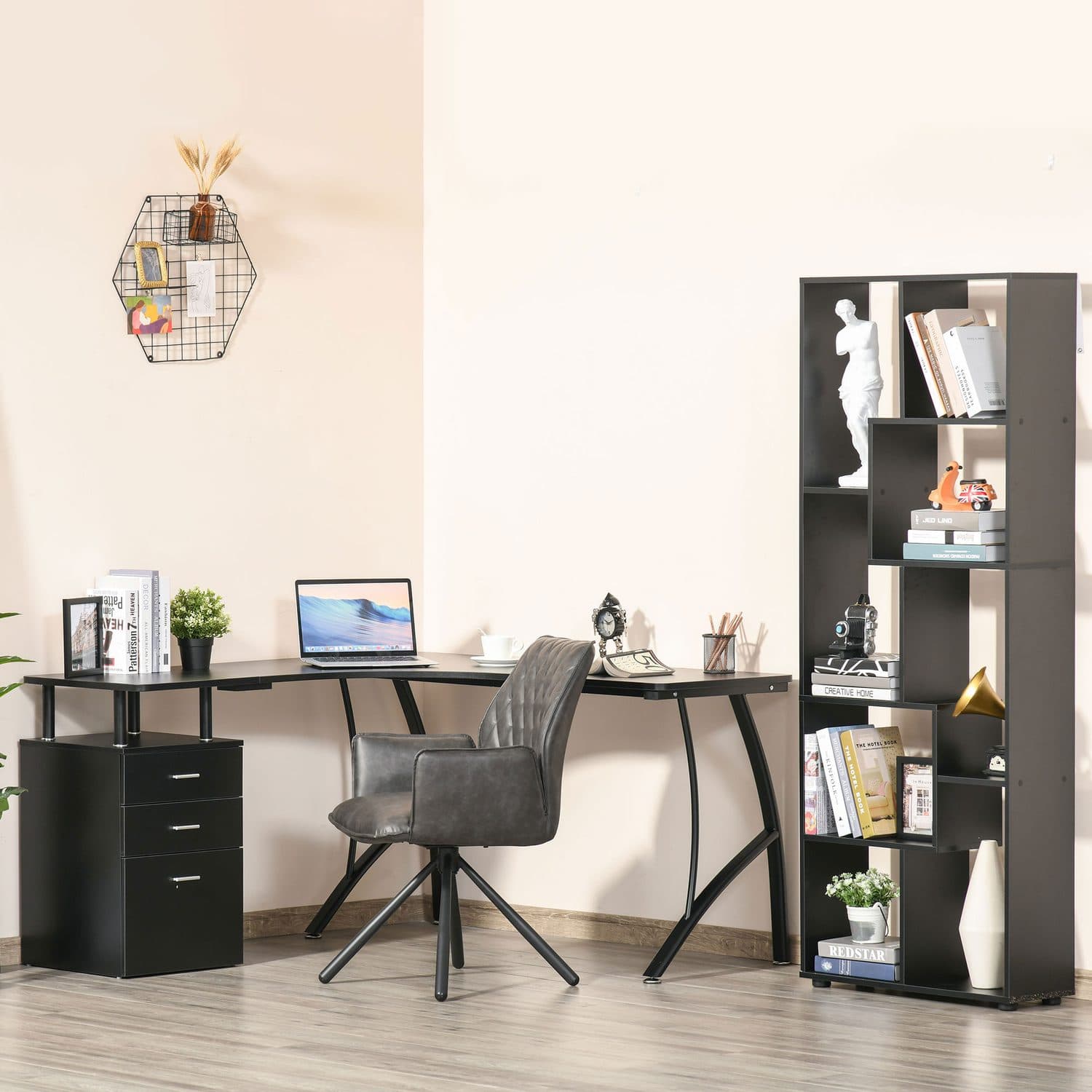 Black L-Shaped Corner Desk - image 3