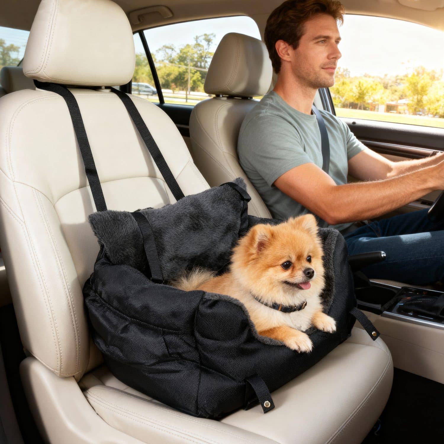 PawHut Dog Car Seat for Small Dogs - image 4