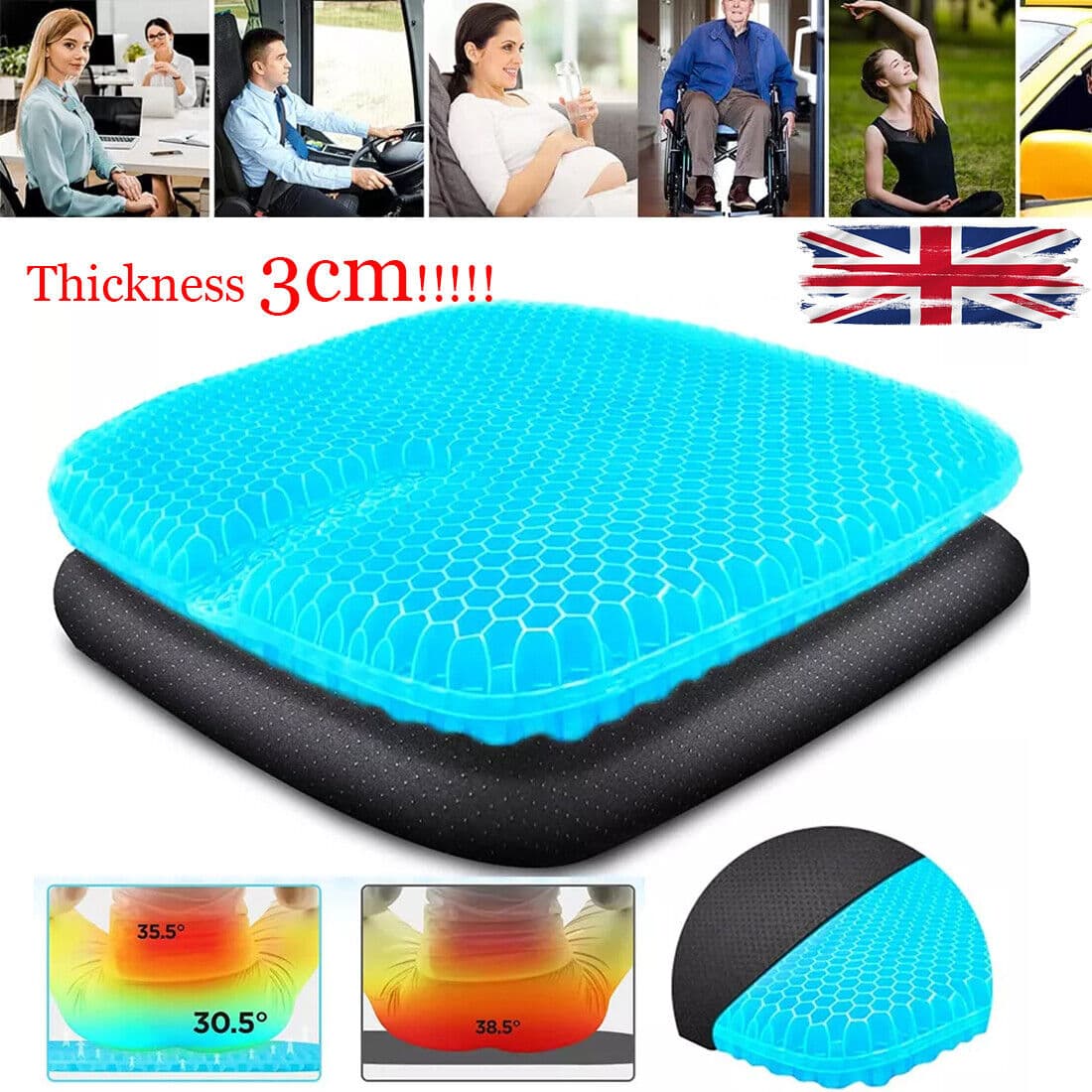 Sit Comfortably for Longer with a Honeycomb Gel Cushion - image 6