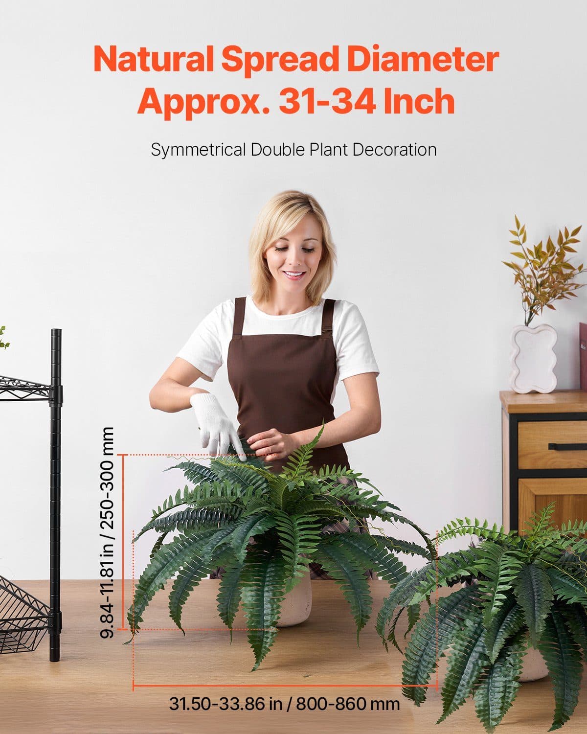 Large Artificial Boston Ferns for Effortless Greenery (2 Pack) - image 5