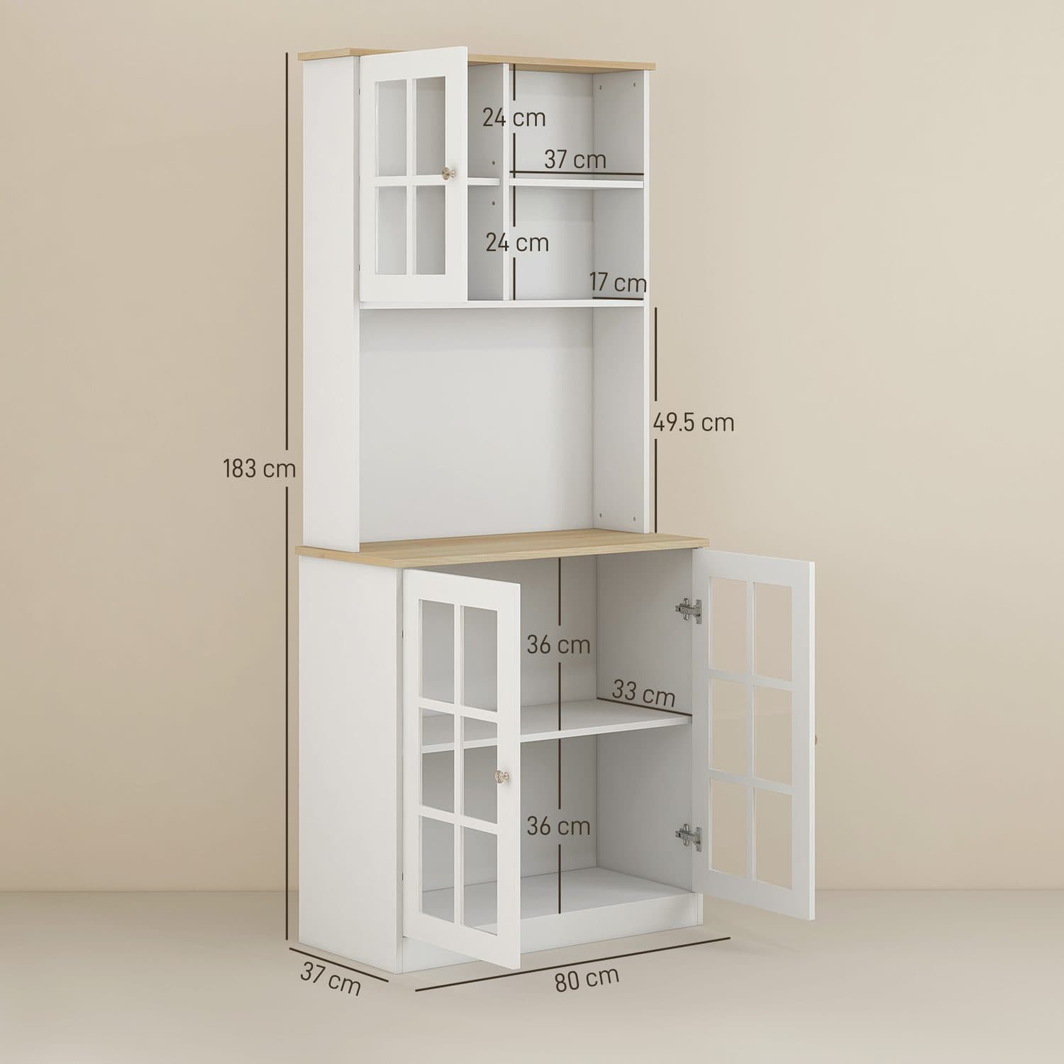 White Kitchen Storage Cabinet - image 4