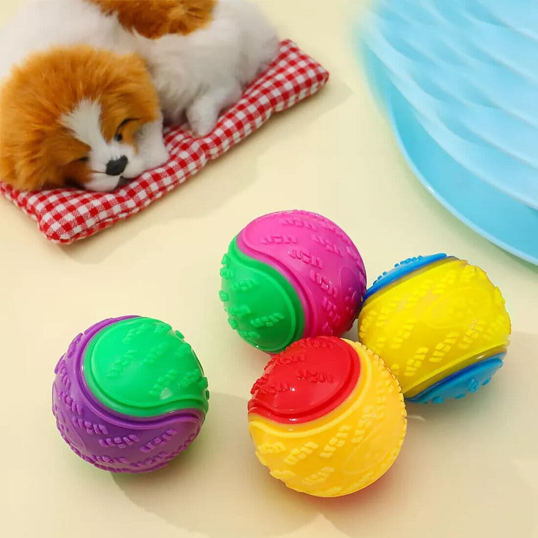 Squeaky Dog Balls, Set of 8, for Chewing and Play - image 10