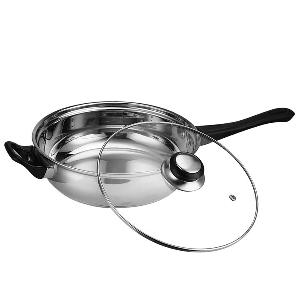 12-Piece Stainless Steel Pan Set with Reinforced Glass Lids - image 9