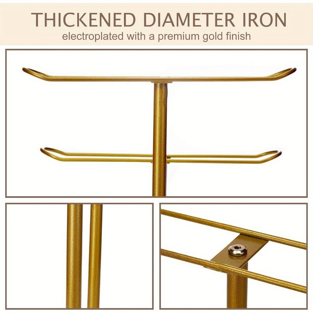 3-Tier Gold Jewellery Stand & Headband Organiser - image 3