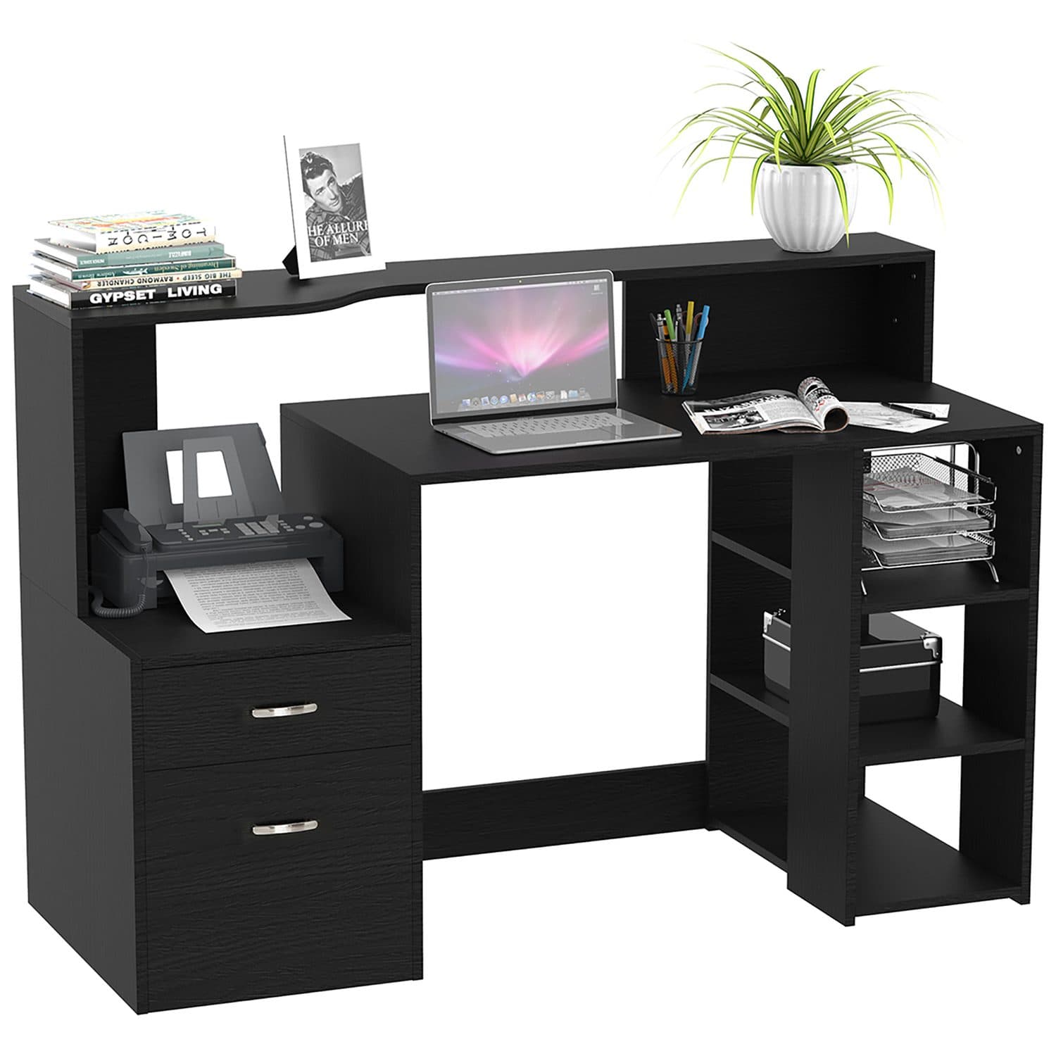 Black Storage Desk - Black