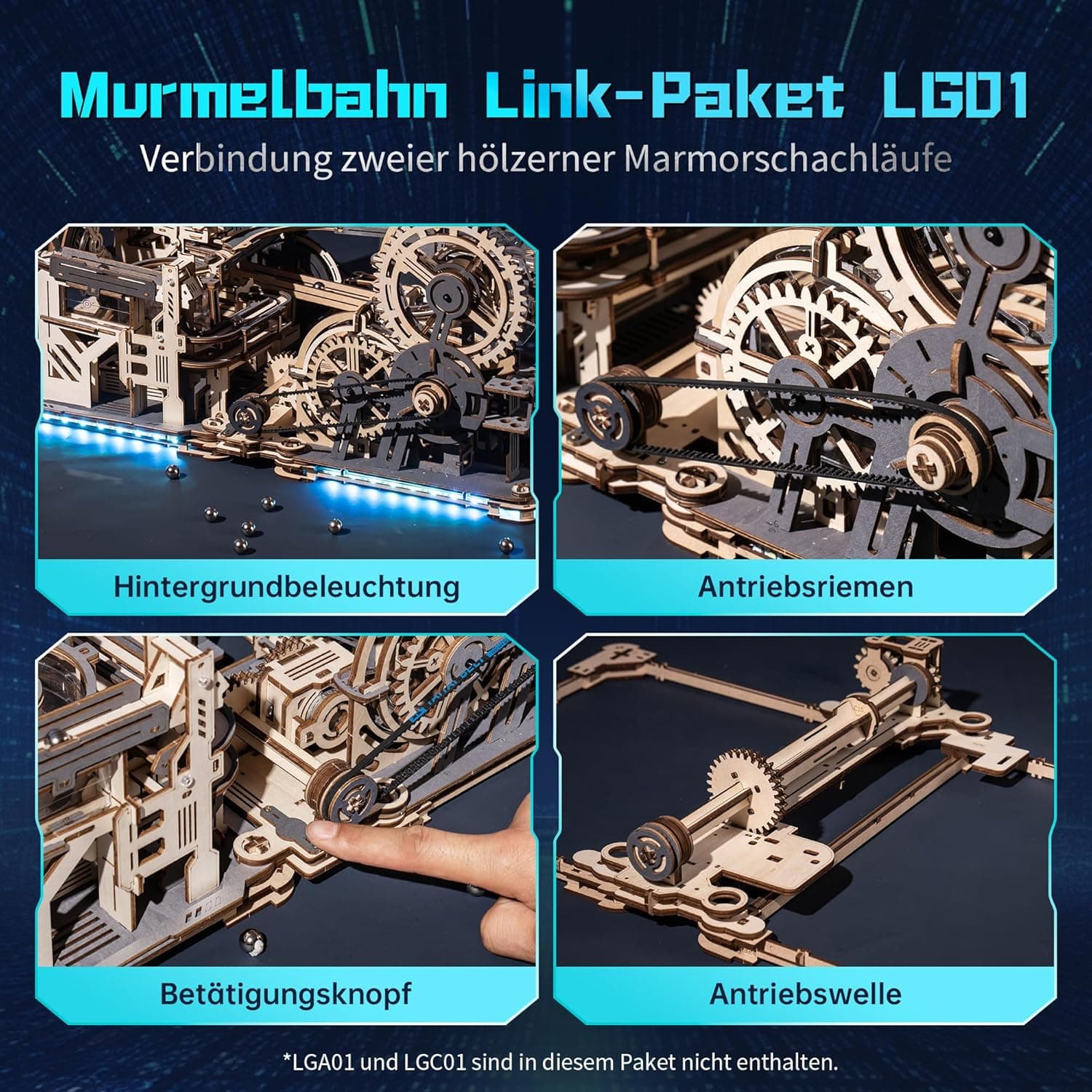 3D Wooden Puzzle: Electric Marble Run - image 2