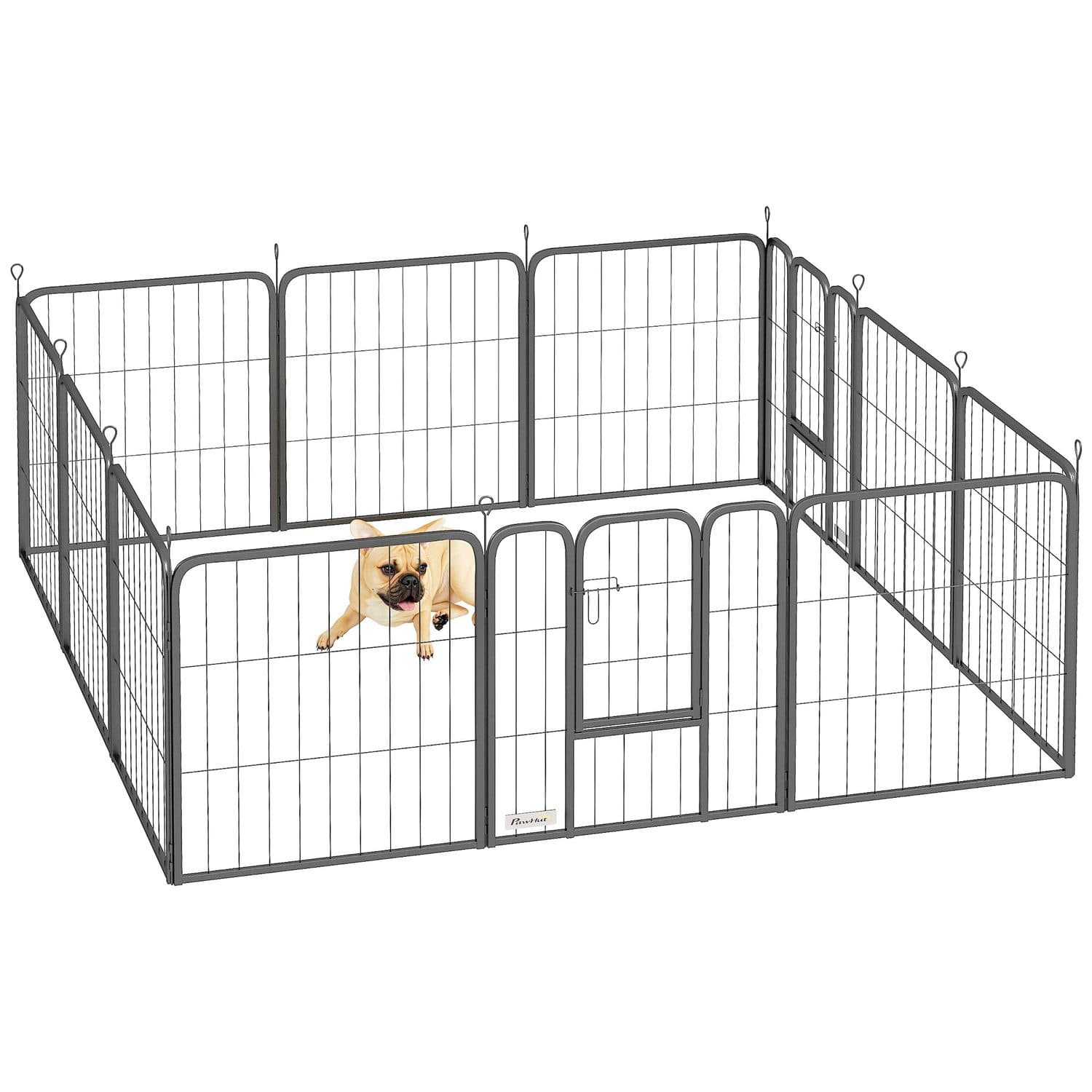 12-Panel Dog Playpen with Doors - 60cm High