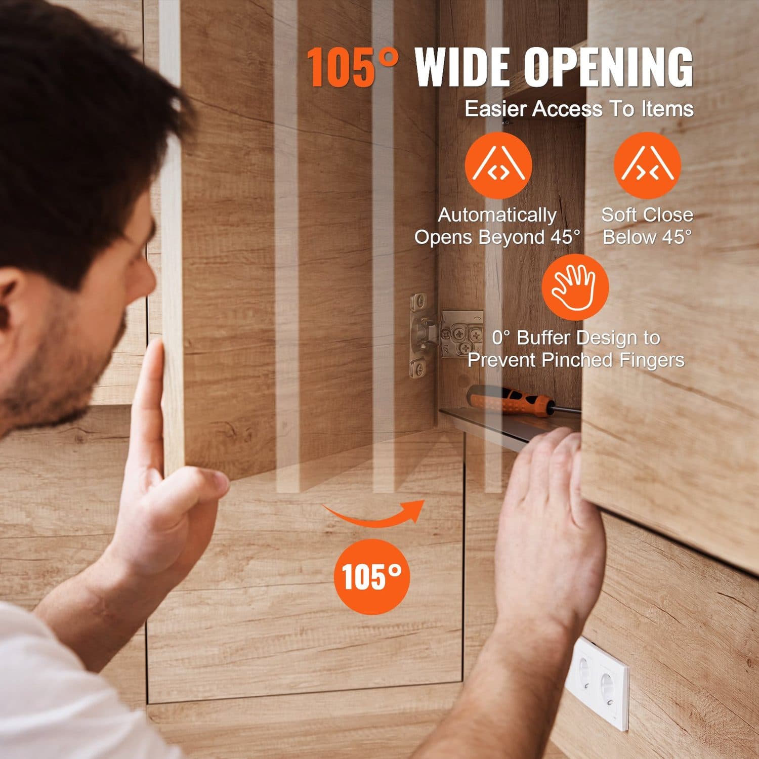Soft Close Cabinet Hinges for a Peaceful Kitchen (40 Pack) - image 3