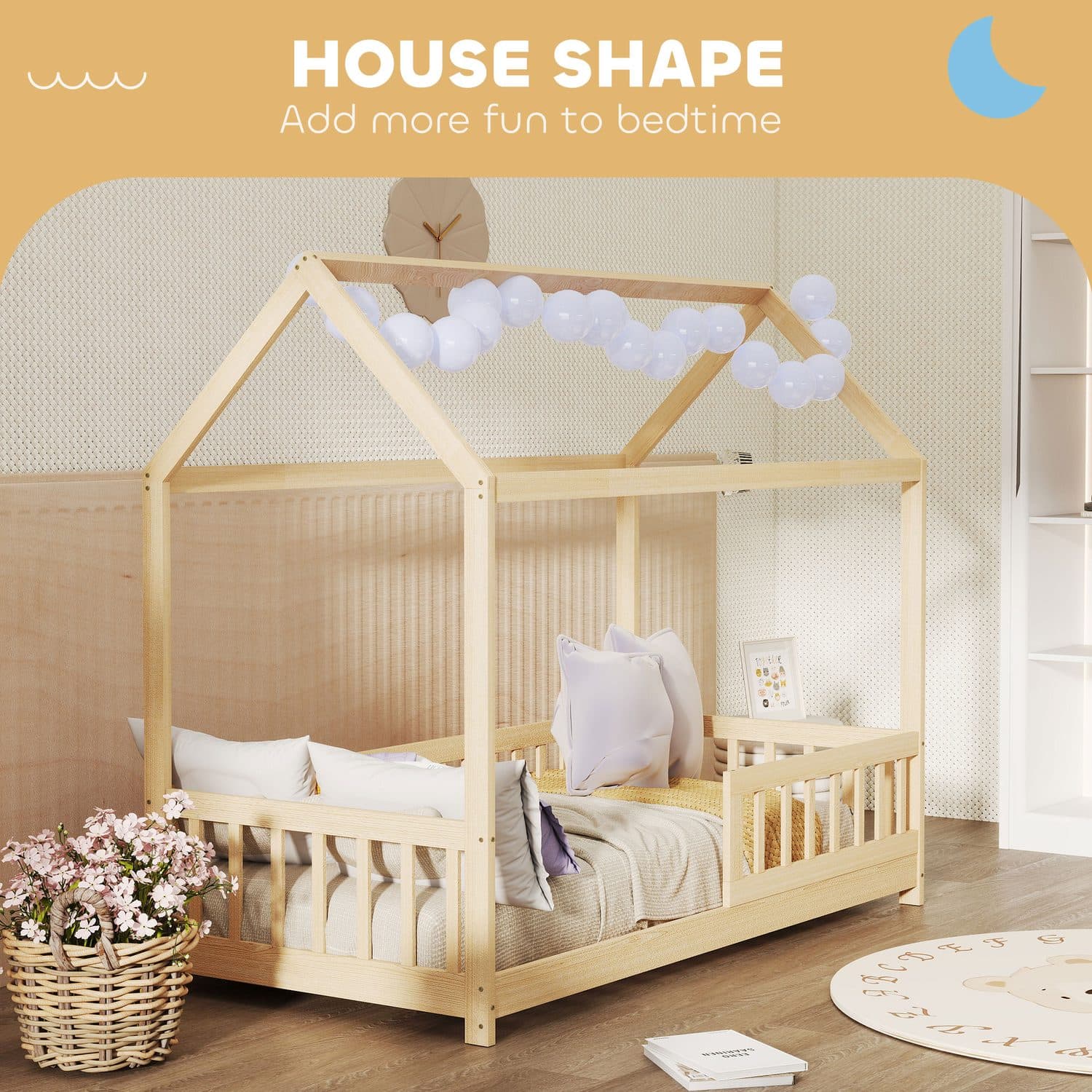 Solid Pine House Bed - image 4