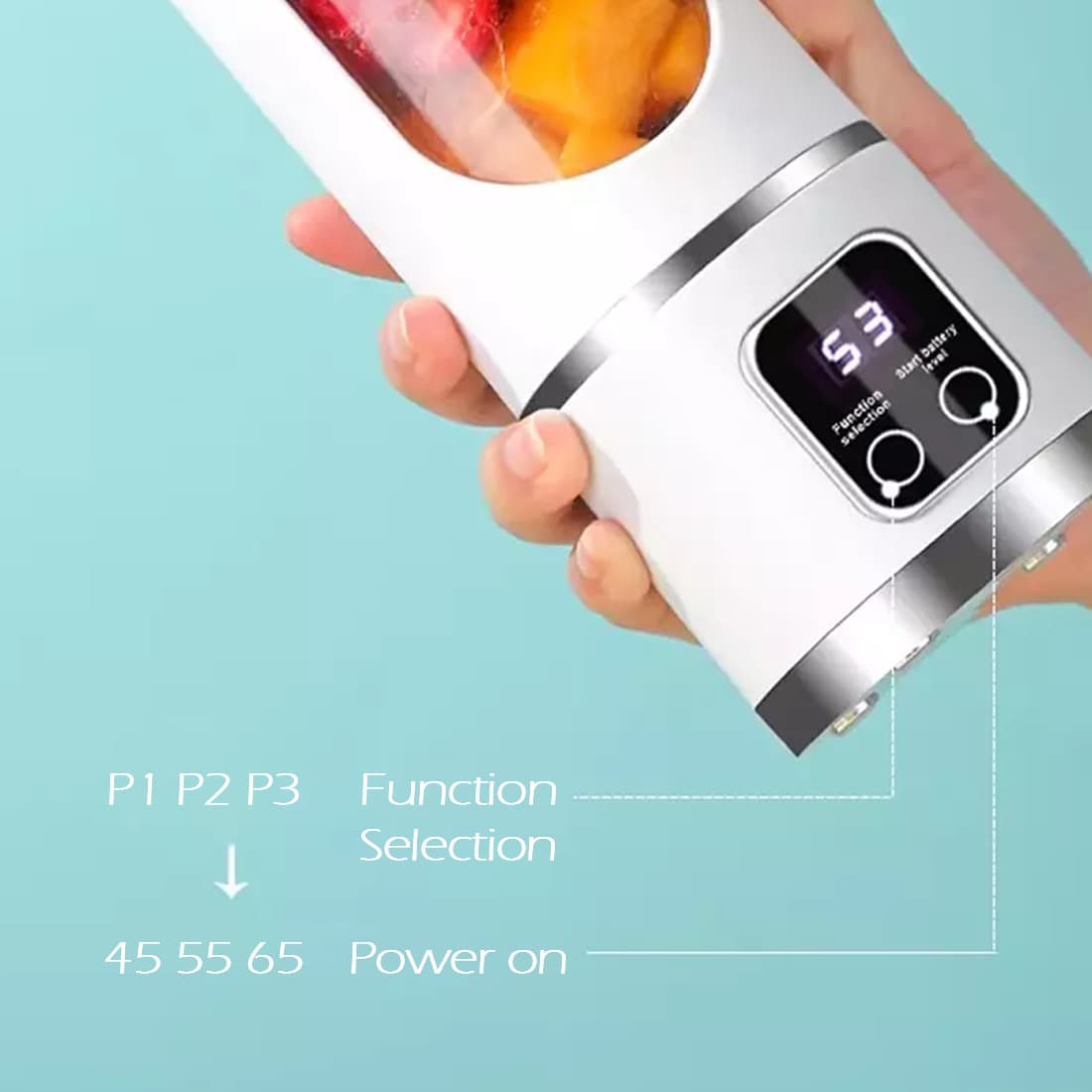 Portable USB Rechargeable Blender Cup – 450ml - image 10