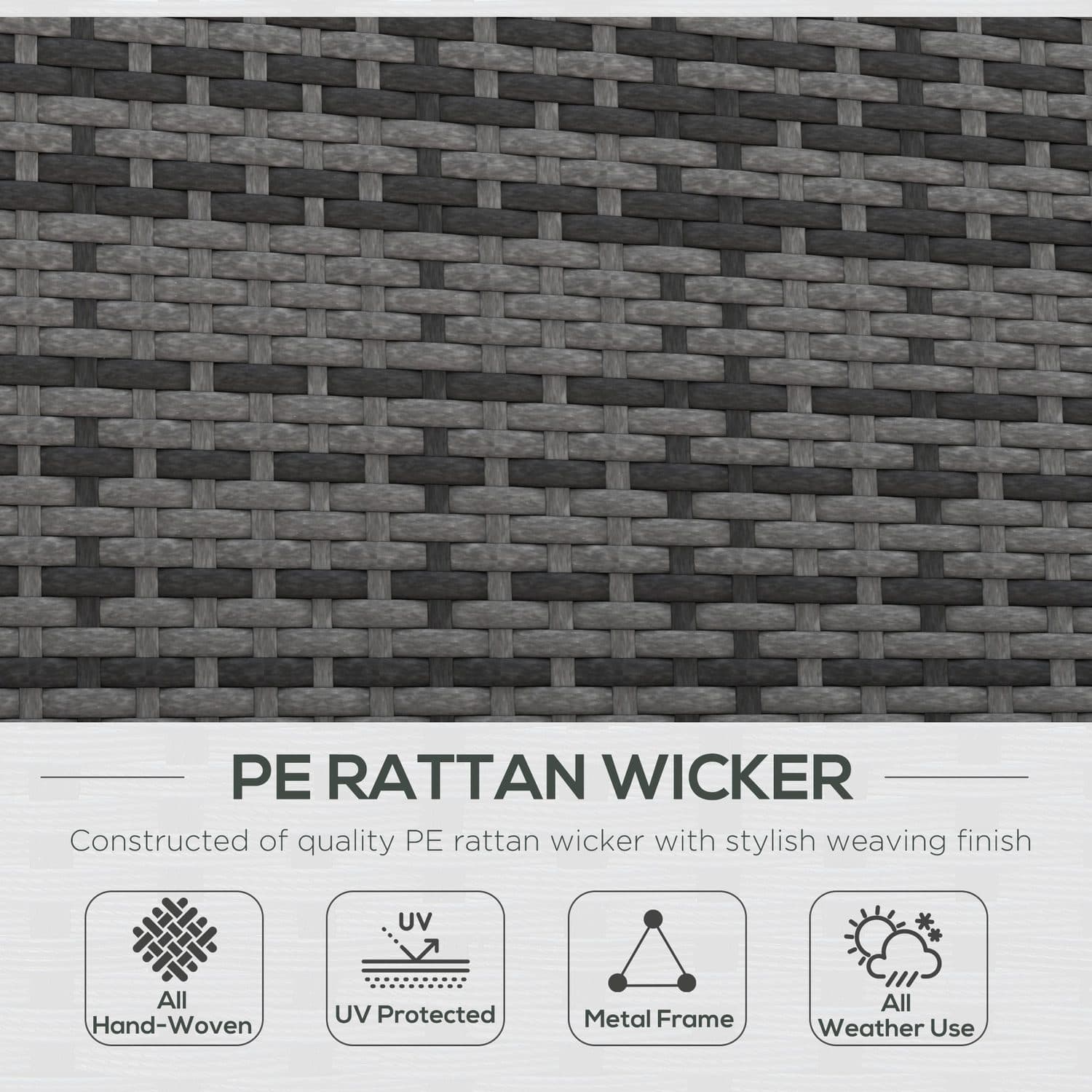 Grey Rattan 2-Seater Daybed - image 1