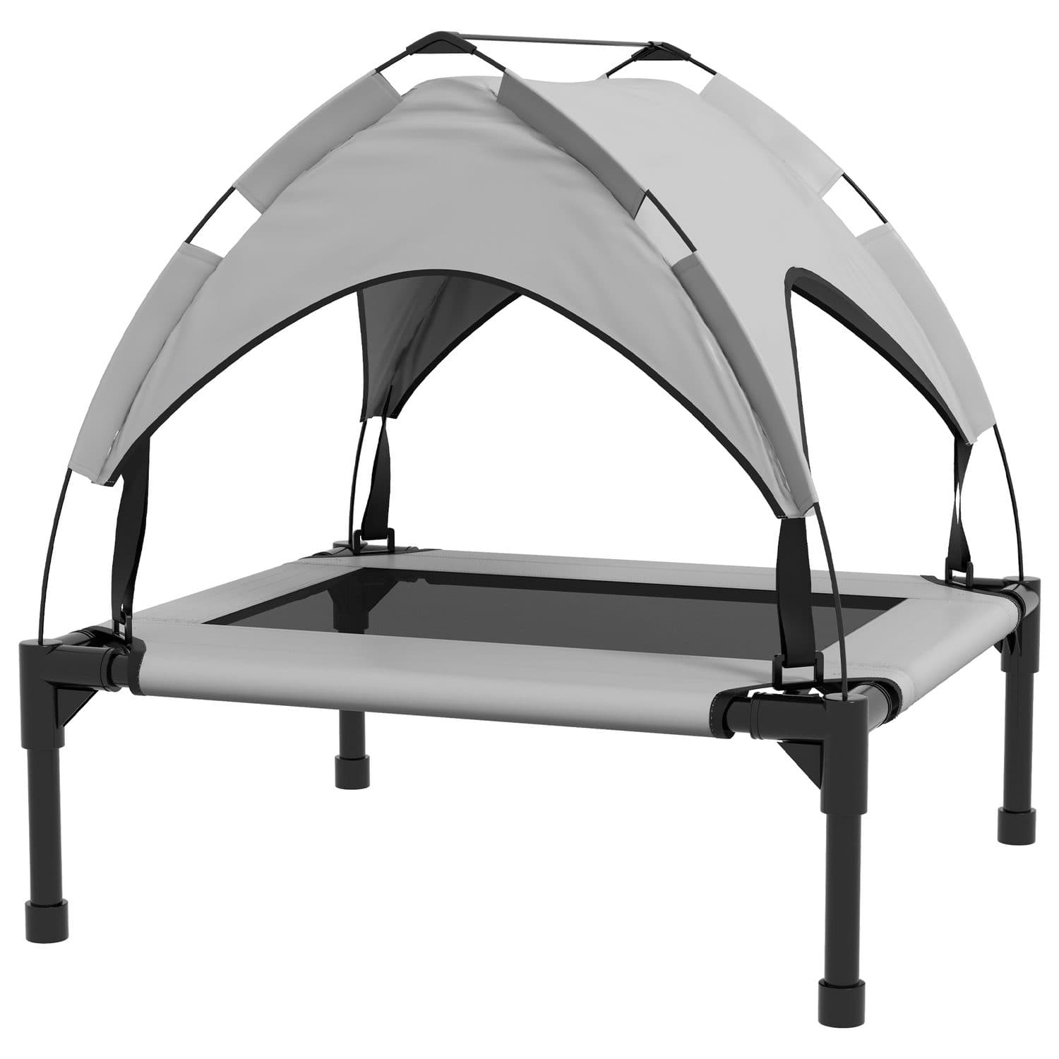 Keep Your Dog Cool Outdoors with a Raised Bed and Canopy