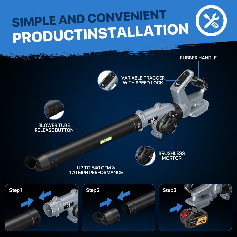Cordless Leaf Blower for Leaves, Dust and Corners - image 4