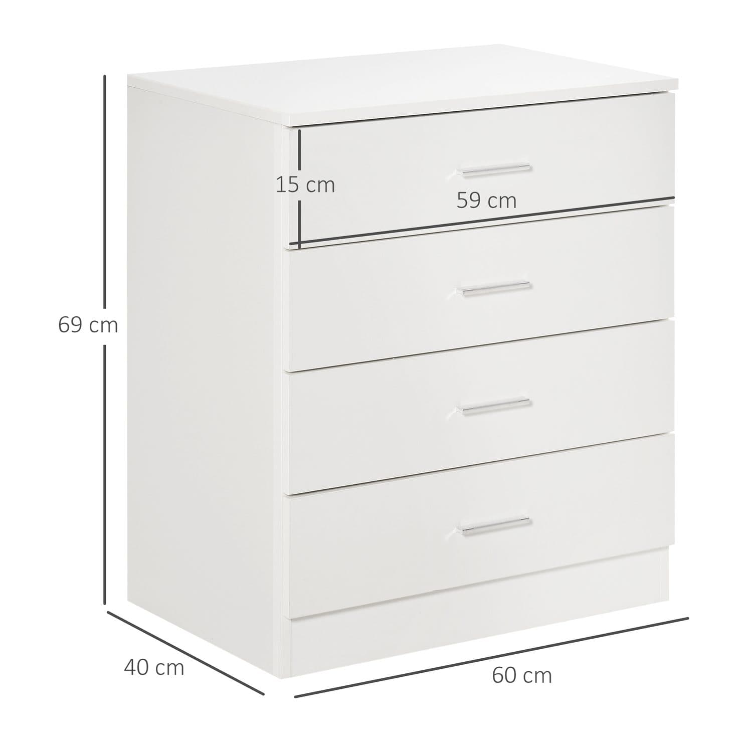 Modern White 4-Drawer Chest for Effortless Storage - image 3