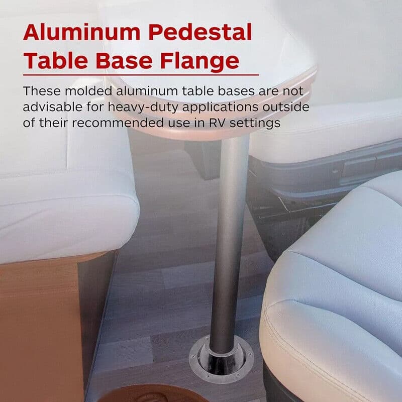 Set of 2 Chrome 57mm Tube Flanges for Table Leg Conversion - image 3