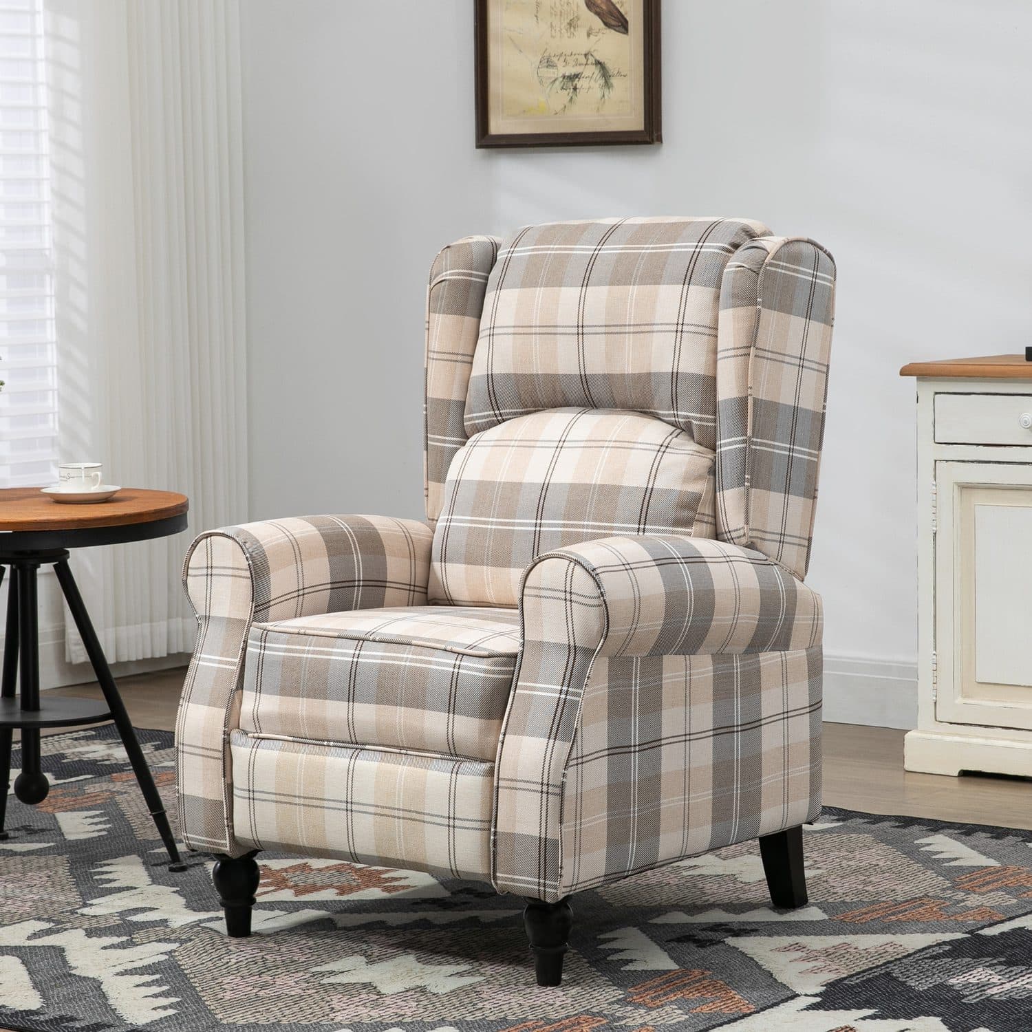 Khaki Wingback Recliner - image 5