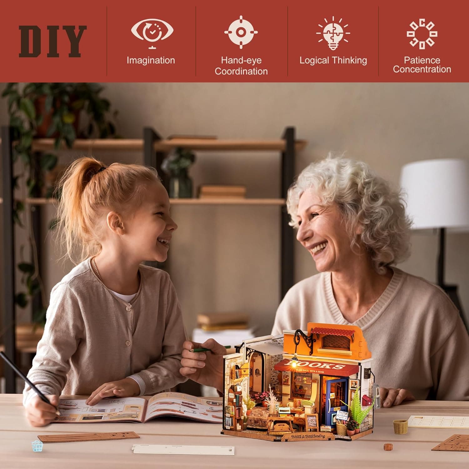 DIY Miniature Bookstore Kit "The Reader's Corner" - image 4