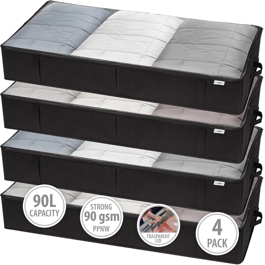 Reclaim Under-Bed Space with 90L Zip-Up Storage Bags - image 4