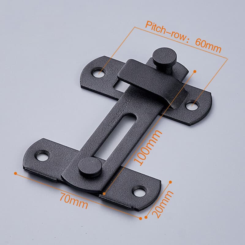 Sliding Bolt Door Latch in Matte Black with Fixing Screws - image 7