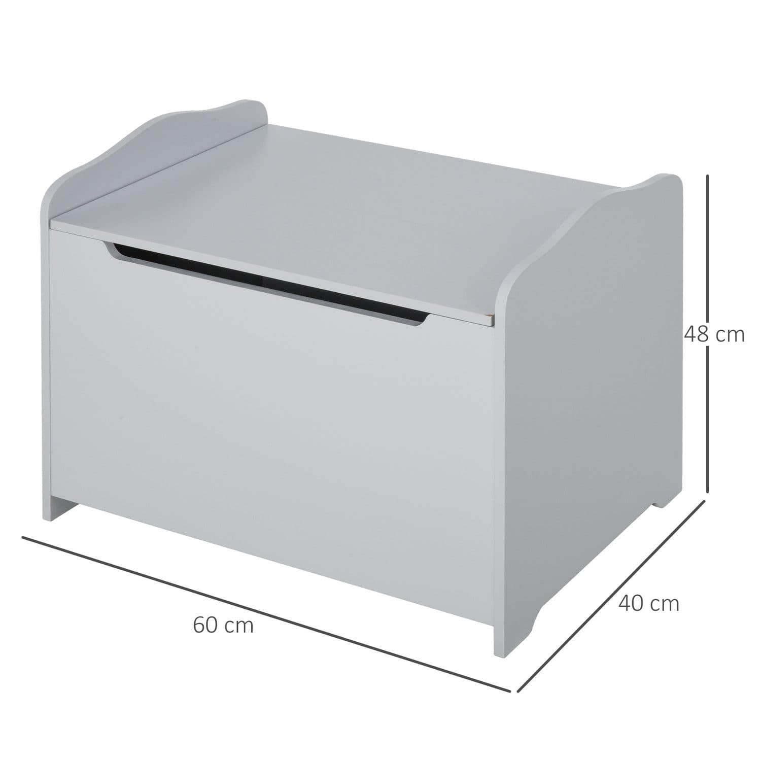 Grey Kids Toy Box for Tidy Playrooms and Bedrooms - image 2