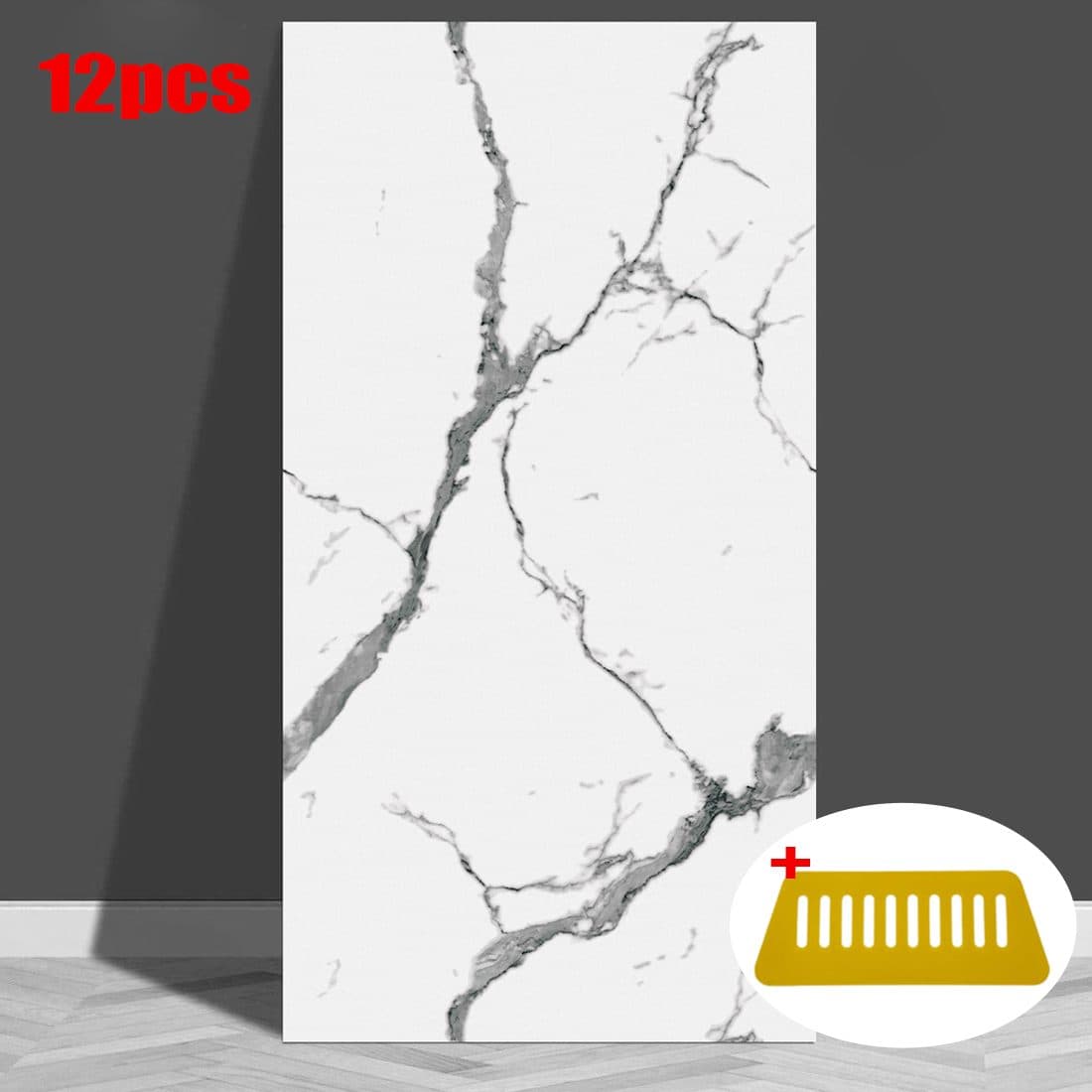 Cover Your Walls in Marble-Effect Tiles Without Grouting - Default