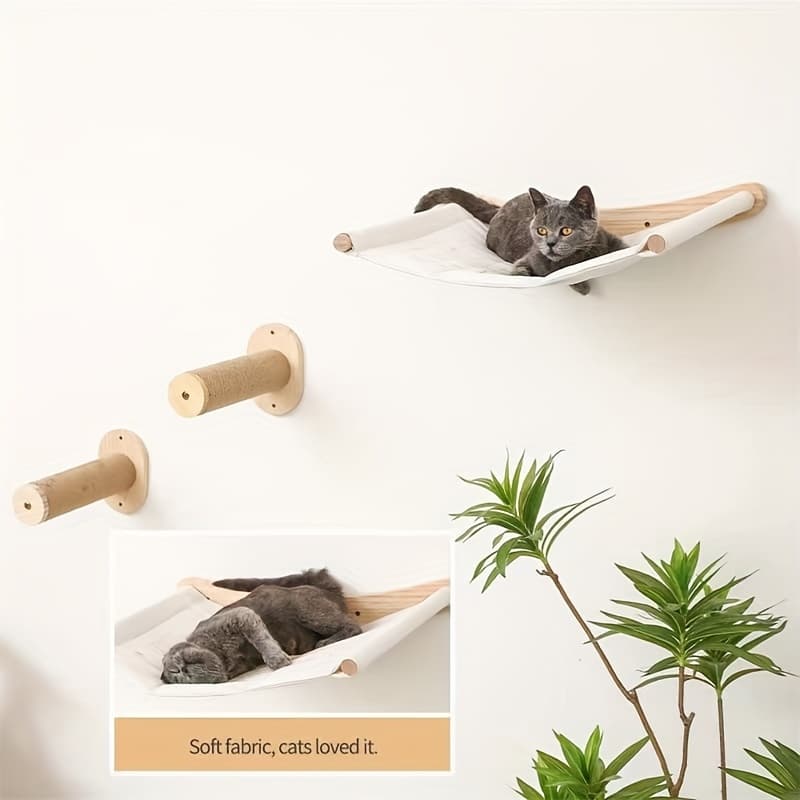 Wall-Mounted Cat Tree with Sisal Scratching and Climbing Tube - image 6
