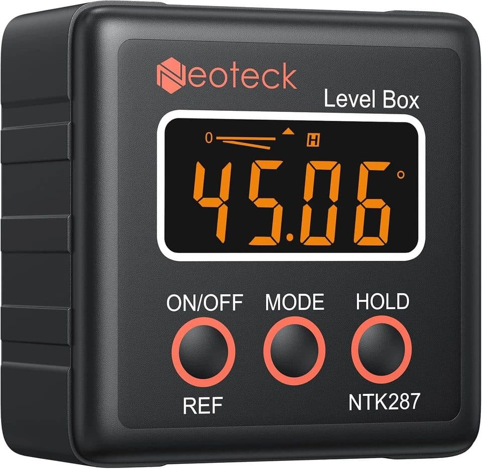 Digital angle finder for checking slopes and bevels