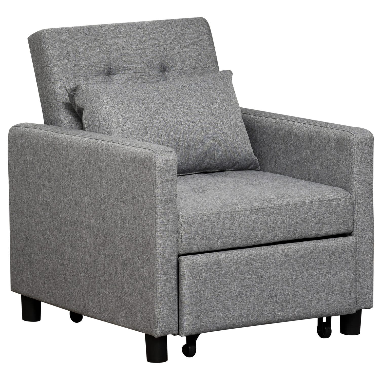 Grey 3-in-1 Chair Bed - Grey