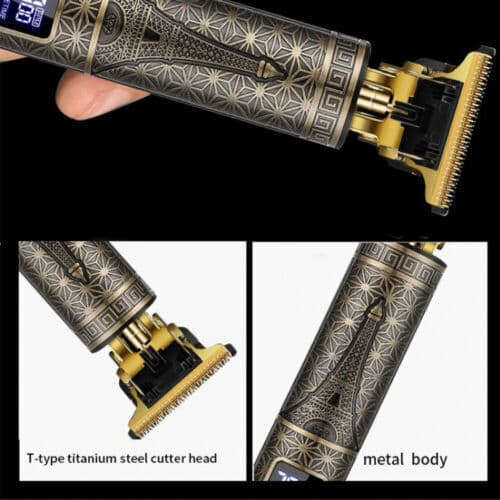 Metal-Shell Cordless Hair Clippers for Men - image 9