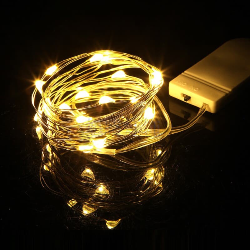 Pack of 6 Battery-Powered 2m Fairy String Lights, 20 Warm White LEDs - image 4