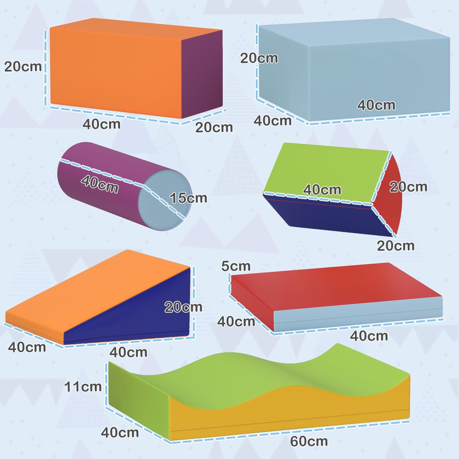 Seven-Piece Soft Foam Play Set for Toddlers Aged 1 to 3 - image 3