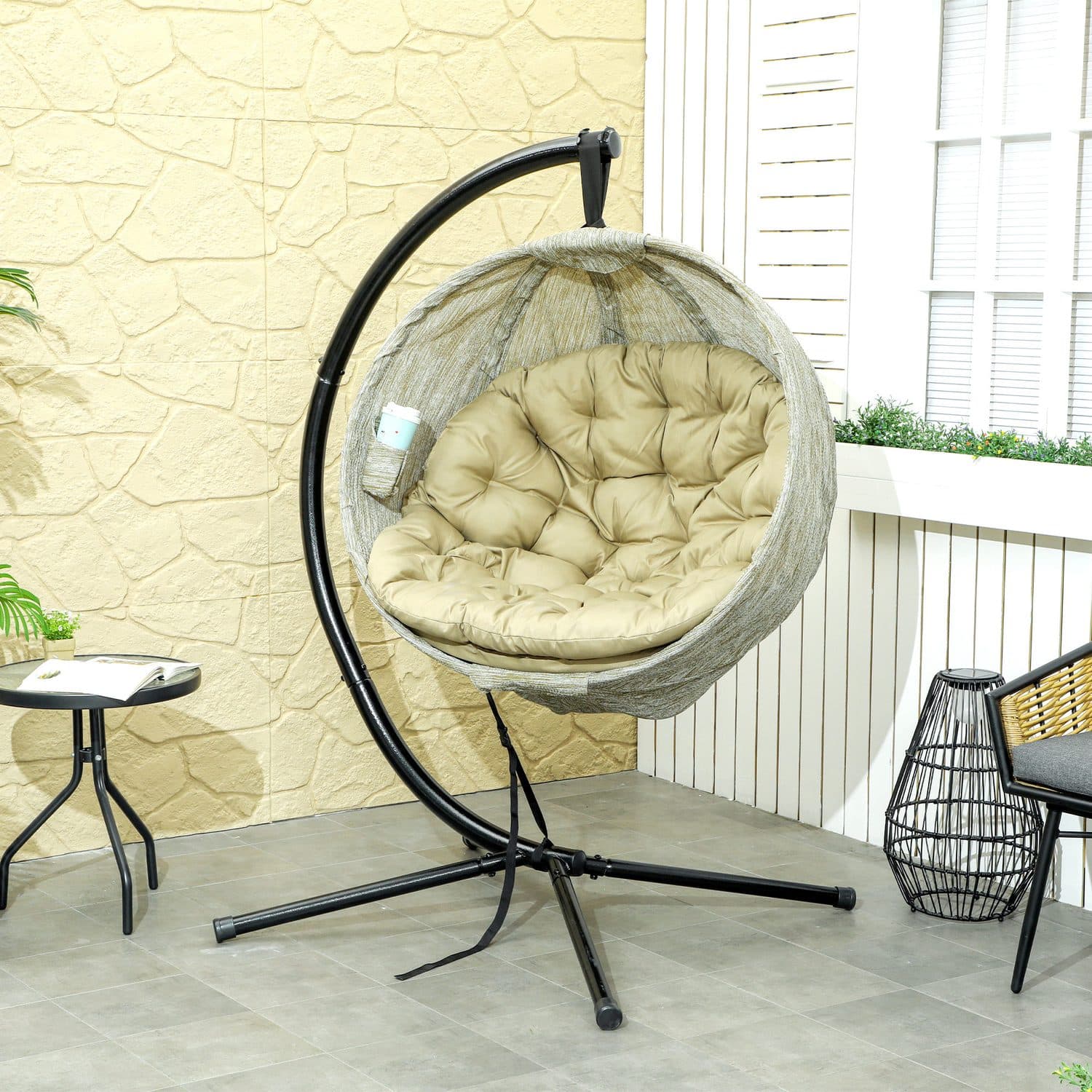 Khaki Hanging Egg Chair - image 4