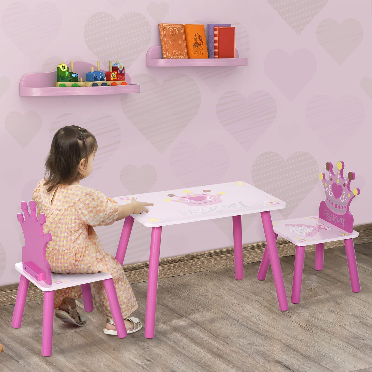 Pink Princess Kids Table and Chairs for Magical Playtimes - image 2