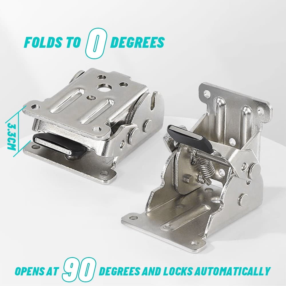 Heavy-Duty Folding Leg Brackets with Self-Locking Hinges (4-Pack) - image 8